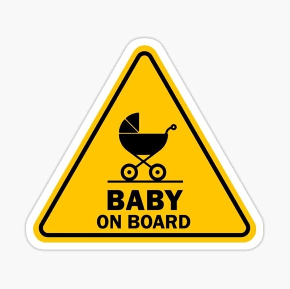 TSC Baby On Board Arabada Bebek Var Araç Sticker Etiket 19CM Renkli, EYMSS261