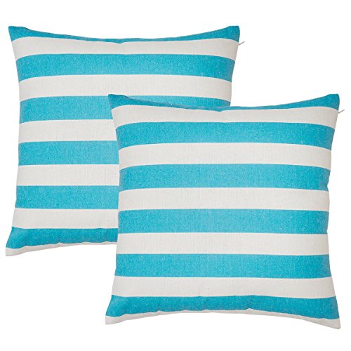 Avanzza 2er-Set Kissenhülle / Kissenbezug 40x40 cm in Türkis für Kissen, Sofakissen / Sofa Kissen und Dekokissen / Deko Kissen aus der Linie Decor Chic
