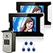 Produktbild TQ 7"Color Video Intercom Door Phone System with 1 White Monitor 2 RFID Card Reader HD Doorbell 1000TVL Camera