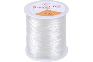 DISINO 100m Hilos para Abalorios Transparente, Nylon Bobina Elástica de Hilo para Cuentas Pulsera Collar Colgar Adornos, 1mm