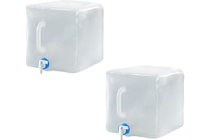 MIUCOGUIER Bidón de Agua Plegable - Bidón de Agua Contenedor de Agua 20L/10L Portátil Plegable Agua Potable sin BPA Depósito de Agua Plegable con Grifo Contenedor de Agua para Camping, Senderismo, Picnics