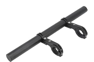 KINDPACK Extension de Guidon de Vélo, Rallonge de Guidon de Vélo, Support de Rallonge de Guidon de Vélo en Alliage D'aluminium 30CM, Barre de Montage de Phare de Vélo
