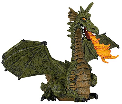 Preisvergleich Produktbild Papo 39025 - Feuerspeiender Drache mit Flügeln, Spielfigur, grün