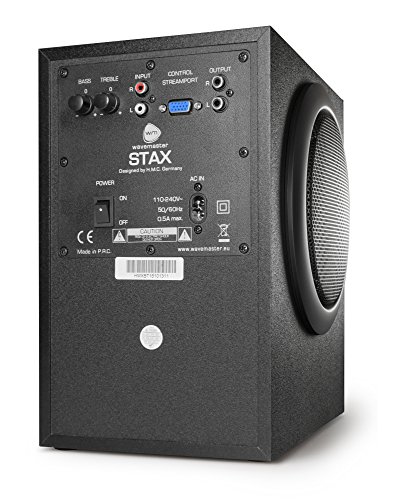 Wavemaster STAX 2.1 Lautsprecher System (46 Watt) Aktiv-Boxen fÃ¼r TV/Tablet/Smartphone/PC schwarz (66201)
