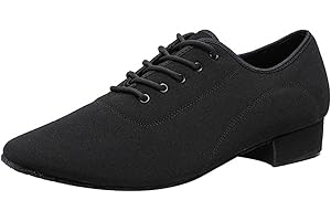 ZHENSI Scarpe da Ballo da Sala da Uomo con Suola in Pelle Scarpe da Ballo Latine Moderne con Lacci E Tacco Basso per Palcoscenici di Tango al Coperto