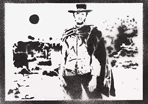 Poster Clint Eastwood Western Affiche Handmade Graffiti Street Art - Artwork