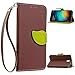 Produktbild Xiaomi Mi 4 Lederoptik PU Leder Hülle (Frei 2 in 1 Ball Touch Pen) CaseHome Nature Blatt Etui Magnetverschluss Stil PU-Leder Brieftasche [Standfunktion] Deckel Klapptasche Schale Flip Foliant Schützende Haut Hüllen Mit Wallet Kartenfach Magnetverschluss Standfunktion Handytasche Taljereep Lanyard Strap Tragen Folio Tasche Schutzhülle(Braun Color)
