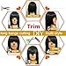 S-noilite® 24" Full Wig for Fancy Dress Parties Cosplay Healthy Hair Long Straight Amine Wigs (Black)