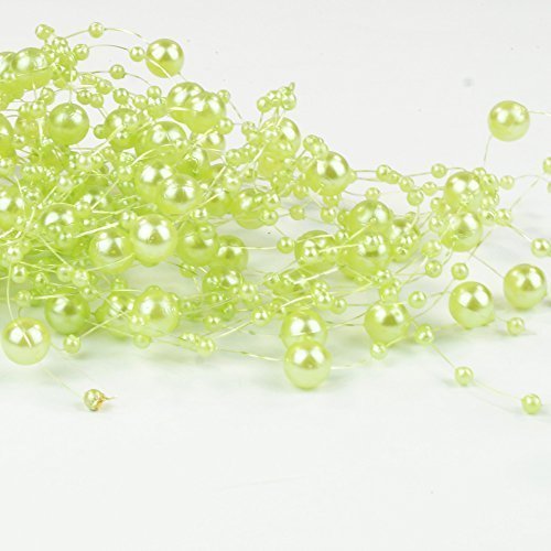 6,5 m Perlengirlanden Hellgrün - Perlengirlande Dekoschnur Perlenkette