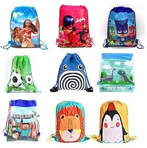 Sillyme Cartoon Printed Dori Bag for Kids Favor / Haversack Bag | Birthday Party Return Gift (for Boys(24 pcs))
