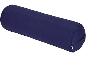 ‎YOGABOX Yogabox Yogabolster Basic für Yin-Yoga, Ø22 cm, Yoga Rolle mit Bio-Dinkelspeltzfüllung, Waschbarer Bezug aus 100% Baumwolle, Yoga Bolster Rolle für Restorative Yoga