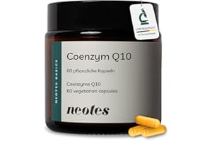 ‎NEOTES neotes Longevity Q10 Capsules High Dose - Coenzyme Q10 High Dose - Q10 Capsules Vegan - 2 Months Supply - 60 Pieces - Coenzyme Q10 100mg High Dose - Q10 Ubiquinone - Coenzyme Q10 100mg