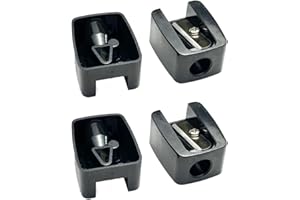 Fezf 4 Stück Anspitzer Spitzer Kosmetikstifte, Tragbare Dual Anspitzer Kosmetikspitzer,Make-up Bleistiftspitzer, für Augenbrauenstift, Lipliner, Eyeliner Bleistift-Schwarz