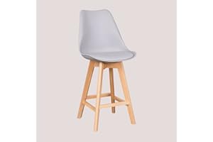 ‎SKLUM SKLUM Wysoki taboret z poduszką ze sztucznej skóry Nordic