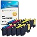 Price comparison product image 10 XL (2 SETS + 2 BLACK) Compatible Epson T0551-T0554 (T0555) Ink Cartridges for Stylus Photo R240 R245 RX400 RX420 RX425 RX430 RX450 RX520 - Black/Cyan/Magenta/Yellow, High Capacity