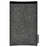 SIMON PIKE LG X Power 2 Filztasche Case Hülle 'Boston' in anthrazit 1, passgenau maßgefertigte Filz Schutzhülle aus echtem Natur Wollfilz, dünne Tasche im schlanken Slim Fit Design für das X Power 2 - 
