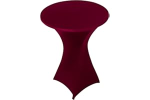 eventkauf Stehtischhusse Stretch Husse für Stehtisch, Durchmesser: 80 cm (Bordeaux)
