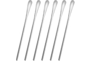 LUVTREE Cuillère à Café en Acier Inoxydable, Longueur 15,8 cm/6,2 pouces.Argent, 6 pièces. Passe au lave-vaisselle