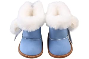 Uteruik 1 paire de chaussures de poupée, bottes en velours, pour poupée de 46 cm