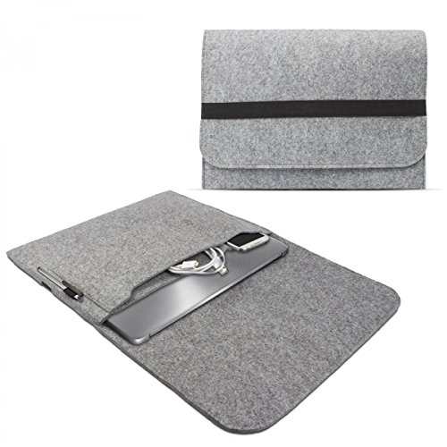 eFabrik Sleeve Cover für Asus ZenBook UX310UA, UX310UQ und ZenBook UX330UA Schutzhülle ( 13,3 Zoll ) Tasche Ultrabook Laptop Case Soft Cover Notebook Schutztasche Filz hell grau