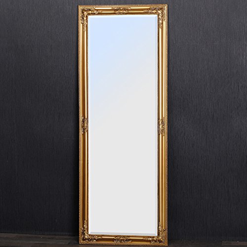 Wandspiegel GOLD Antik BAROCK DESIGN SPIEGEL POMPÖS HOLZRAHMEN Bessa 140x50cm - 3