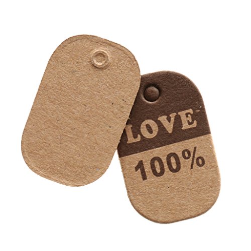 MagiDeal 95pcs 100% LOVE Papier Geschenkanhänger Etiketten Papieranhänger - 9