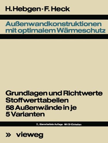 Preisvergleich Produktbild Außenwandkonstruktionen mit optimalem Wärmeschutz: "Grundlagen U. Richtwerte, Stoffwerttab., 58 Aussenwände In Je 5 Varianten"