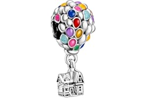 GHMIOU Charm - Abalorio de plata de ley 925 con cuentas de dibujos animados de plata de ley 925, Plata esterlina