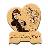 Incredible Gifts India Engraved For Life In Your Heart - Wooden Heart Photo Plaque