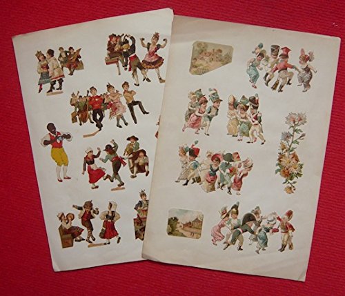 Collages de danse - Sans lieu, sans éditeur, sans date (circa 1920) – 2 planches 21 cm + 31 cm avec des dessins couleurs contrecollés de danse -Très bon état gratuit