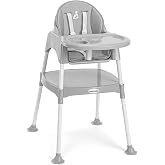 Wellgro Pretty 3in1 &Ccedil;alışma Masalı Mama Sandalyesi, Gri
