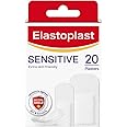 Elastoplast Sensitive Hypoallergenic Plasters (20 Plasters), Plasters for Painless Removal, Soft and Breathable Fabric Plasters, White (Packing may vary).