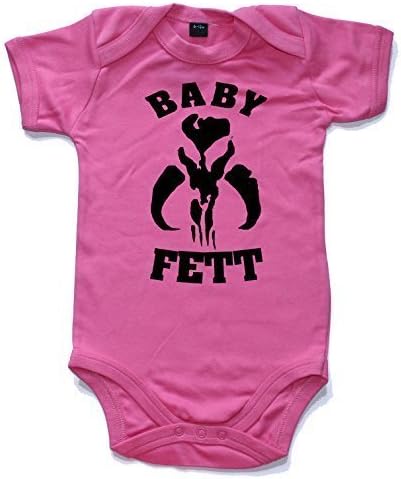 Baby Fett babygrow babysuit bubblegum pink 3-6 months