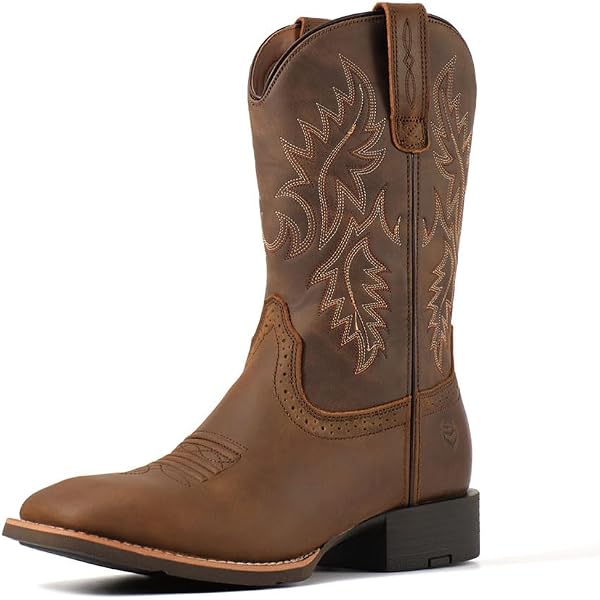 Cowboy Boots For Men - Mens Sport Wide Square Toe Western  display picture 2