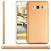 Produktbild zanasta Samsung Galaxy J5 (2016) Hülle, Premium Schutzhülle Soft Flex Silikon Carbon Case TPU Slim Cover Handyhülle | Metallic Gold