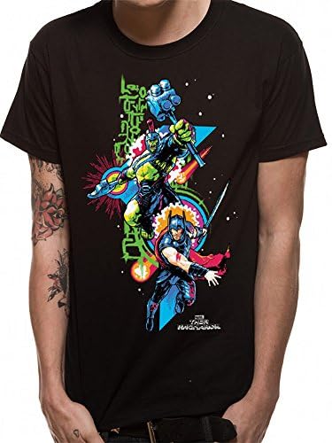 Marvel Thor Ragnarok Thor V Hulk Unisex T-Shirt Tee, Black XL
