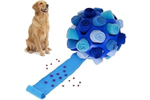 EHOTER Pelota de olfateo para mascotas, juguete para perros y gatos, juguete de bola de olfateo para entrenamiento de coeficiente intelectual, fomenta las habilidades de búsqueda natural, dispensador
