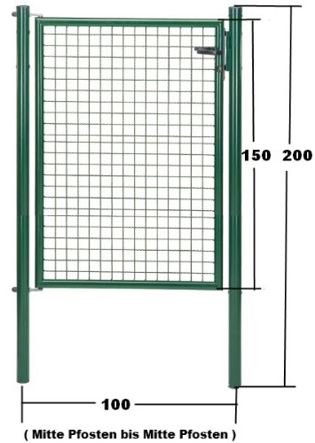 Preisvergleich Produktbild GAH Wellengitter-Tor grün Höhe 150cm x Breite 100cm