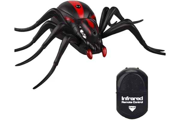 Télécommande infrarouge Faux Araignée Jouet, Haute Simulation Animal Araignée Télécommande Infrarouge Enfants Jouet Cadeau, Convient pour Prank Jouet Animal Insecte pour la Fête Halloween Noël
