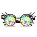 Price comparison product image Fat.chot Kaleidoscope Vintage Steampunk Goggles Sunglasses Welding Punk Classic Eyeglasses for Festival Party EDM Cosplay (Multicolor)