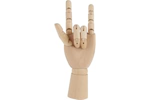 ‎GAROSA Kunst Mannequin Hand Modell Frauen Hand Skulptur Mannequin Holz Körper Künstler Modell Gelenk artikuliert Modelle(#3)