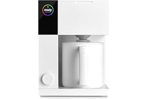 Fellow Macchina da caffè di precisione Aiden - Thermos per 10 tazze, ausilio per la preparazione integrato, programmazione, serbatoio dell'acqua rimovibile, bianco opaco