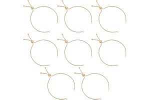 UNICRAFTALE 8 pcs Doré 9 Pouces Réglable en Acier Inoxydable Curseur Bracelet en Métal Hypoallergénique Bracelet Chaînes D'Extension avec Boules pour Bijoux DIY