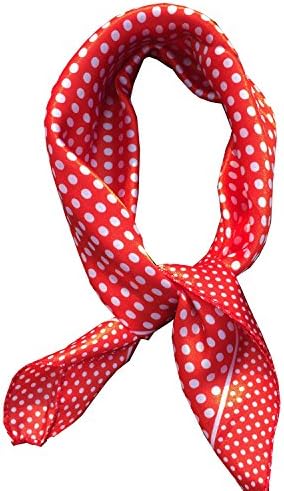 Elegant Polka-dot Satin Small Square Neck Scarf 50*50cm Hairband Handbag Handle Wrap Bandana