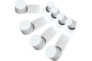 OULU Tope para puerta con retenedor pack 4 unidad, Retenedor puerta con 360 grado de giratorio,sujeta puerta para suelo (Blanco)