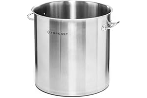 Forgast Marmite Haut | Acier Inoxydable | Capacité 33 litres | Diamètre ⌀ 35 cm | La marmite Peut être utilisée sur Tous Types de Feux: électrique, gaz et Induction | Lavable au Lave-Vaisselle