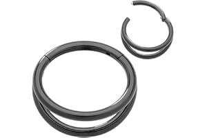 365 Sleepers G23 Titane Unisexe Double Segment Articulé BCR Anneau Helix Tragus Septum Clicker Nez Lèvre Cerceau Boucle D'oreille Piercing Bijoux