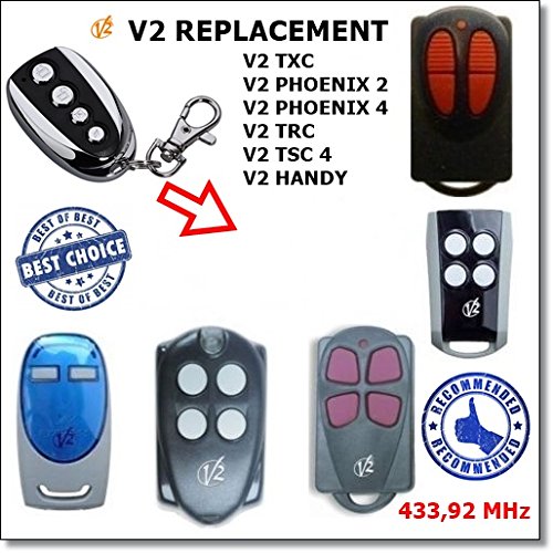 Reemplazo V2 TNC, Pheonix 2, Pheonix 4, TRC, TSC4, Handy Transmisor 433,92 MHz