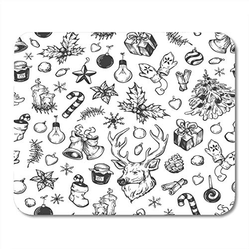 Preisvergleich Produktbild Mausunterlage Winter-Muster-Weihnachtsrotwild-Schne... Mousepad für Notizbücher, Tischrechner Mauspads