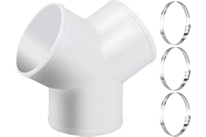 ENENES Abluftschlauch Adapter Lüftungsrohr Verbinder abluftschlauch verbinder Drei-Wege Rohrverbinder Lüftungsrohr 3 Wege Schlauchadapter Splitter für Schlauch(10 cm)